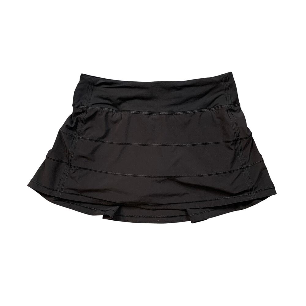 Lululemon Skort Womens 4 Black Pace Rival Mid Rise Lightweight Pleated Tennis